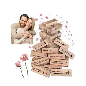 Lust Tower,48Pcs Super Naughty Block Tower Game,Fun Date Night Activiti...